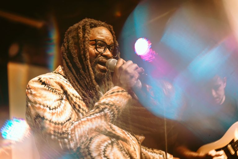 Simon Javana OKelo live on stage at Madaraka Festival